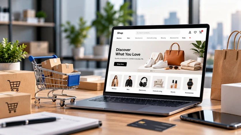 Packages prepared for online retail orders